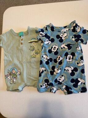 Bundle of Disney Mickey & Toy Story One-Piece Rompers 18 months